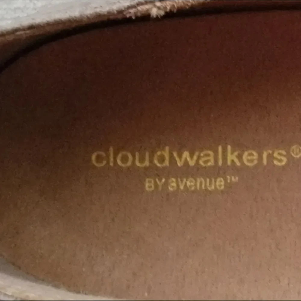 #176 CloudWalkers by Avenue Gold-toned Grommet Khaki Colored Slip-On Sneakers